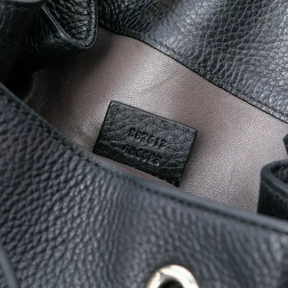 Gucci Pebbled Calfskin Miss Bamboo Tassel Bucket Bag