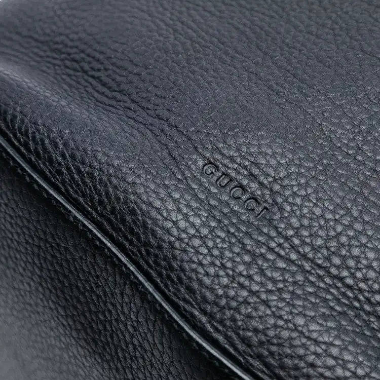 Gucci Pebbled Calfskin Miss Bamboo Tassel Bucket Bag