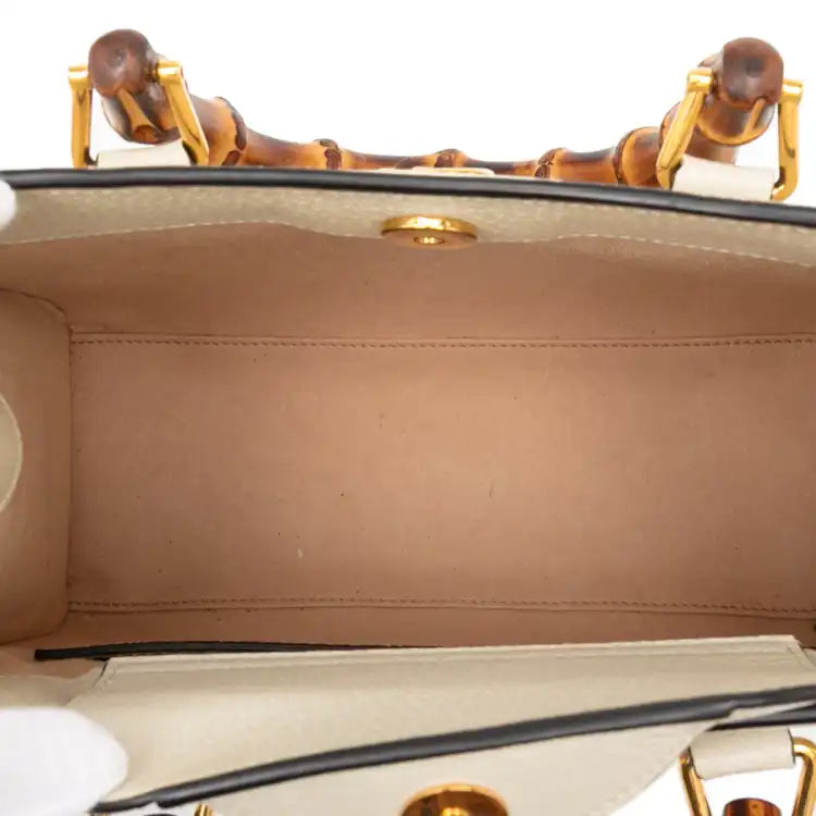 Gucci Medium Leather Bamboo Diana Satchel