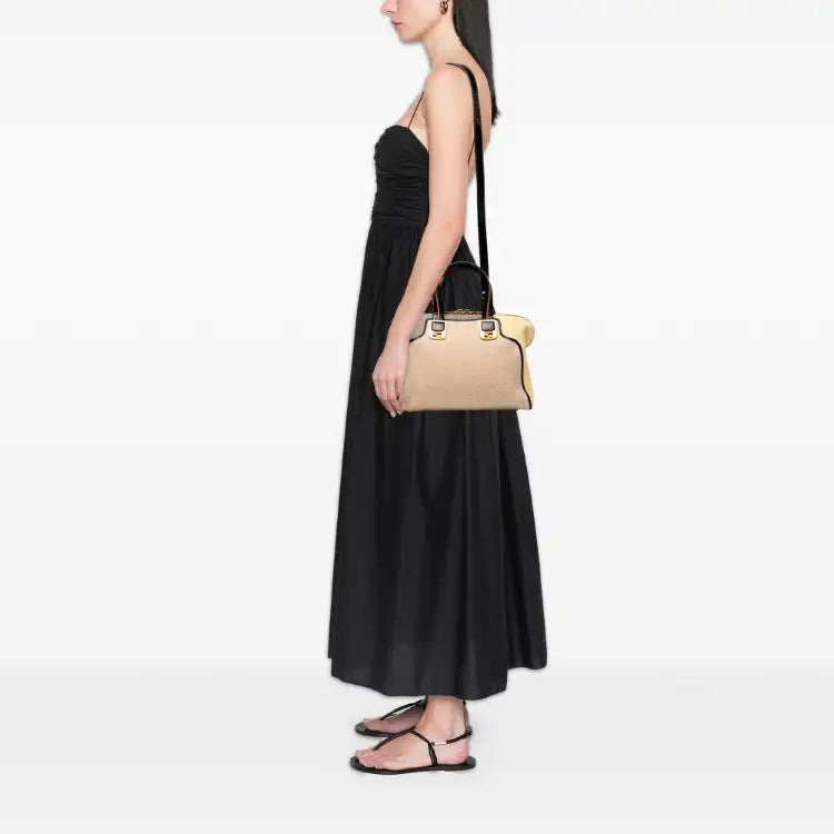 Fendi Small Canvas Colorblock Chameleon Satchel