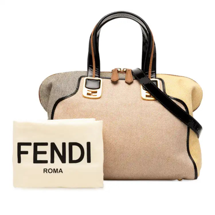 Fendi Small Canvas Colorblock Chameleon Satchel