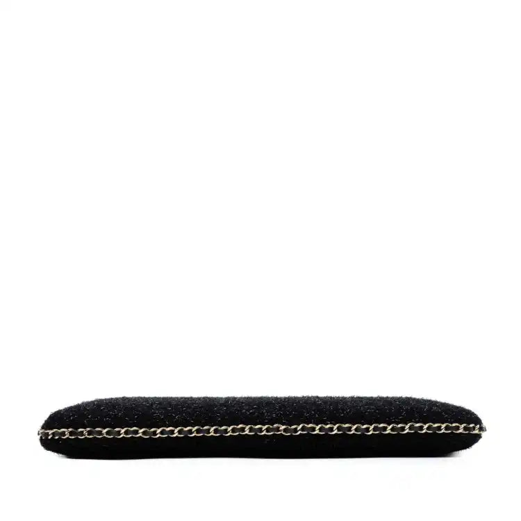 Chanel CC Tweed Chain Around Tablet Holder Crossbody