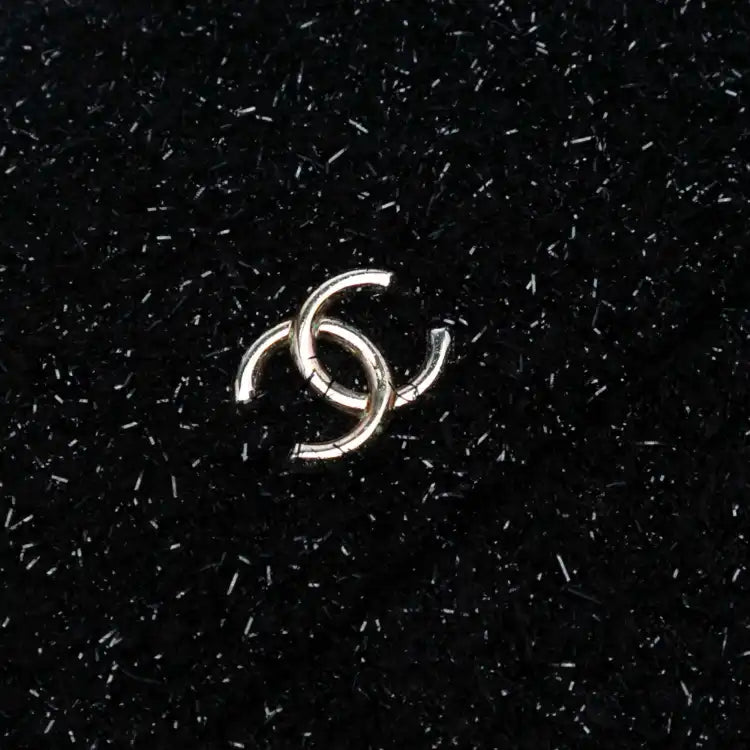 Chanel CC Tweed Chain Around Tablet Holder Crossbody