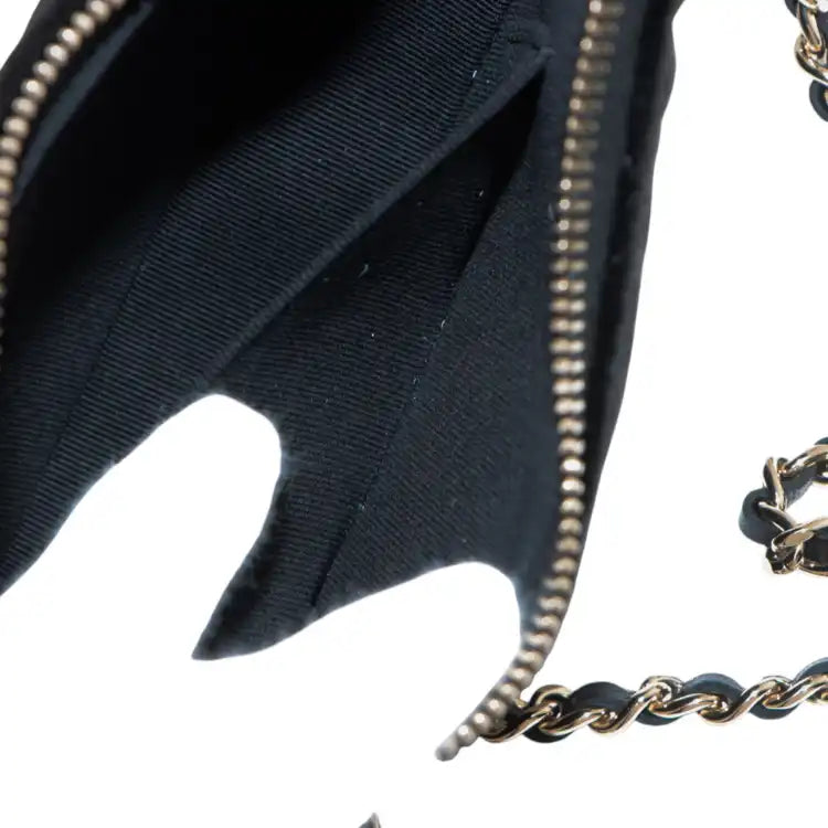 Chanel CC Quilted Velour Half Moon Chain Crossbody