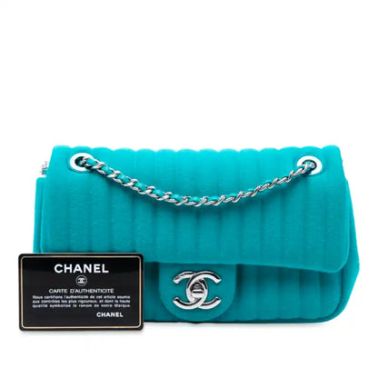 Chanel Mini Vertical Quilted Jersey Single Flap