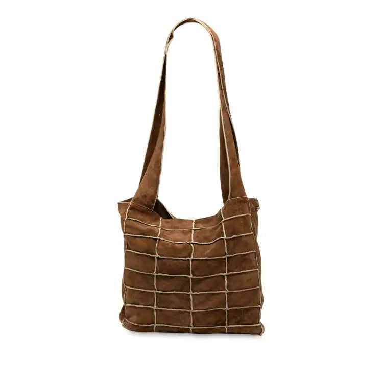 Chanel Suede Patchwork Shopper Tote