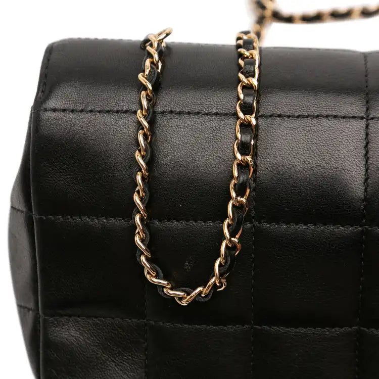 Chanel Mini Lambskin Chocolate Bar Camellia Flap