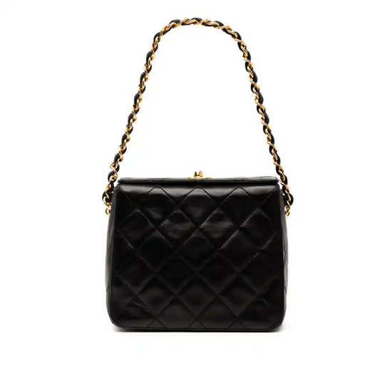 Chanel CC Quilted Lambskin Turnlock Handbag