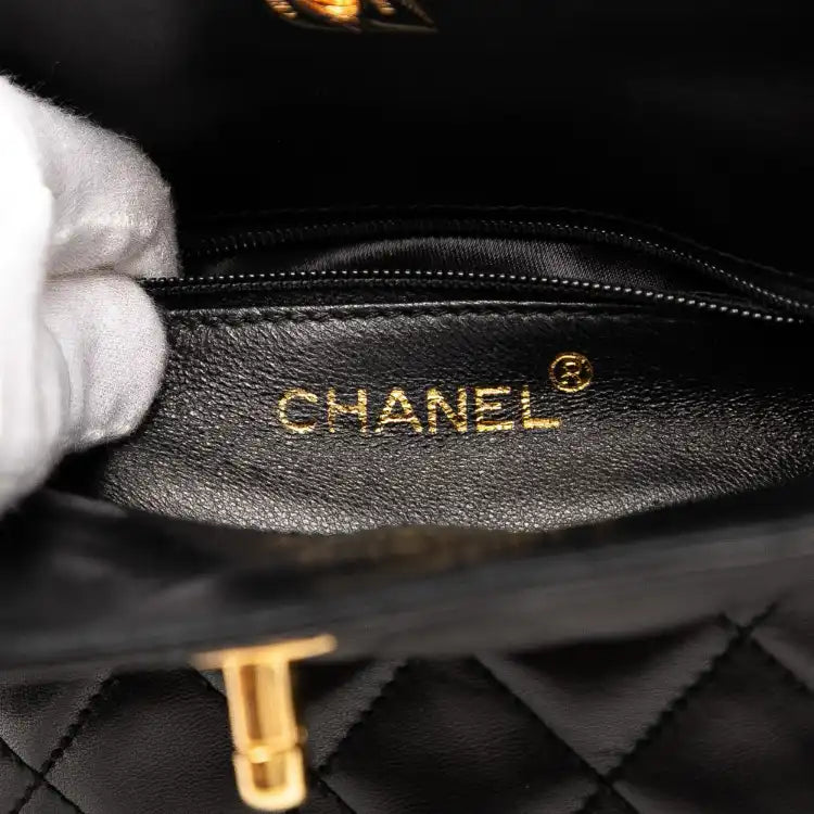 Chanel CC Quilted Lambskin Turnlock Handbag