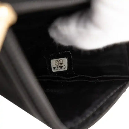 Chanel CC Chocolate Bar Patent Wristlet Wallet