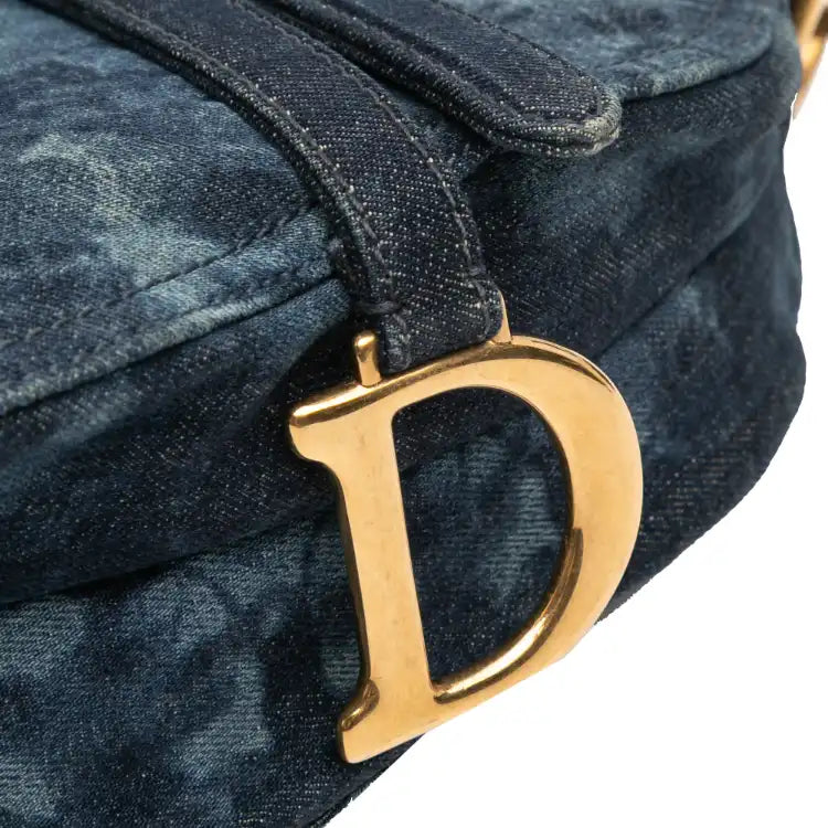 Dior Denim Tie Dye Saddle Bag