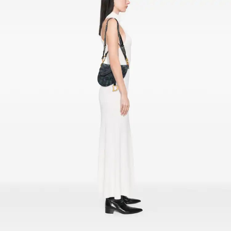 Dior Denim Tie Dye Saddle Bag