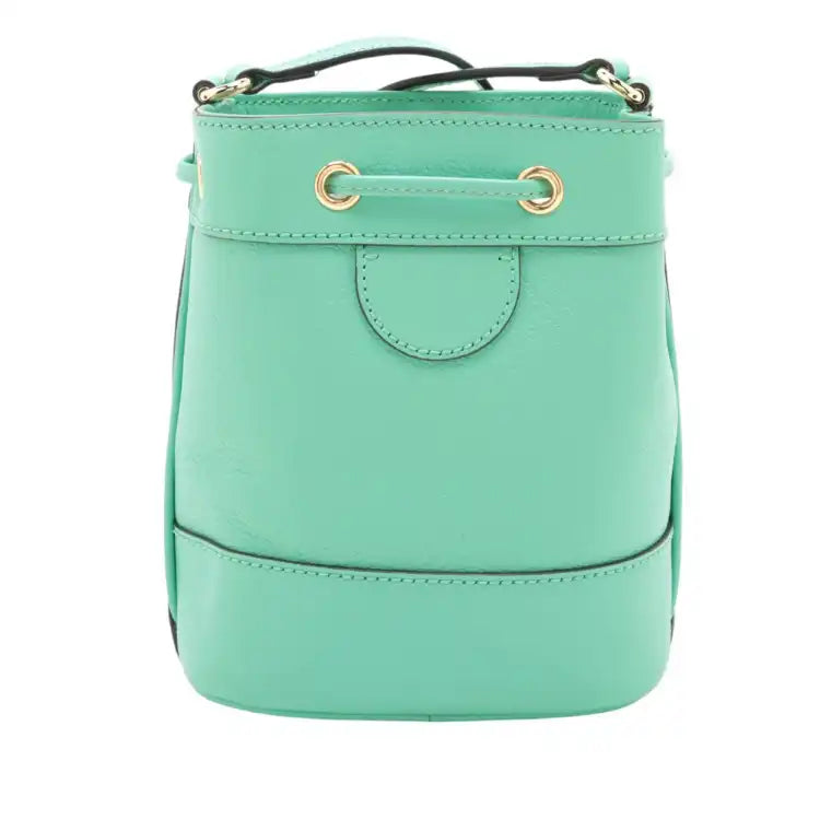 Gucci Mini Leather Ophidia Bucket Bag