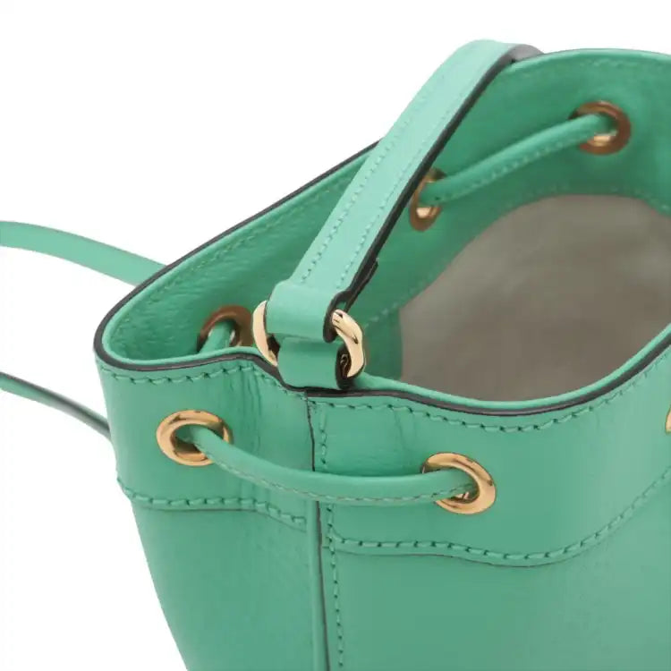 Gucci Mini Leather Ophidia Bucket Bag