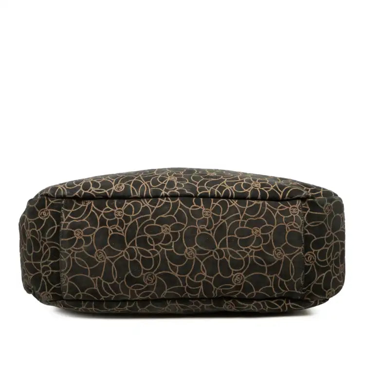 Chanel CC Suede Camellia Hobo