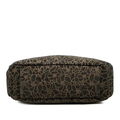 Chanel CC Suede Camellia Hobo