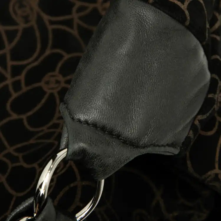 Chanel CC Suede Camellia Hobo