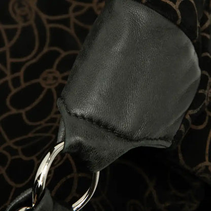 Chanel CC Suede Camellia Hobo