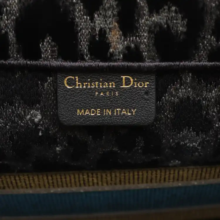 Dior Mizza Medium Embroidered Velvet Leopard Book Tote