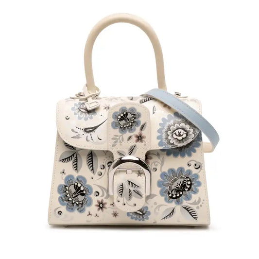 Delvaux MIni Smooth Calfskin Brillant Blooming Crystalline Satchel