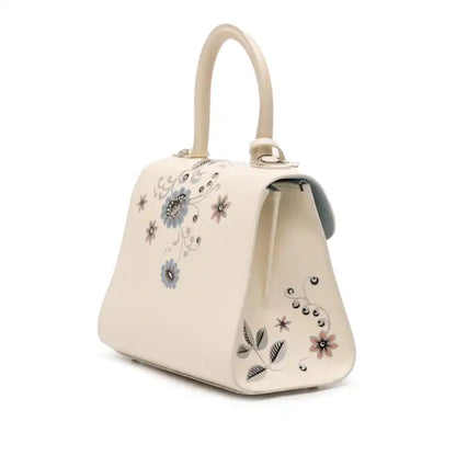Delvaux MIni Smooth Calfskin Brillant Blooming Crystalline Satchel