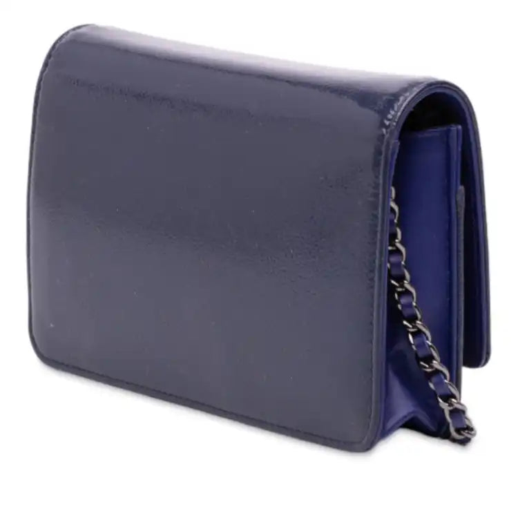 Chanel CC Patent Caviar Wallet On Chain