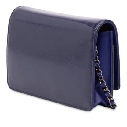 Chanel CC Patent Caviar Wallet On Chain