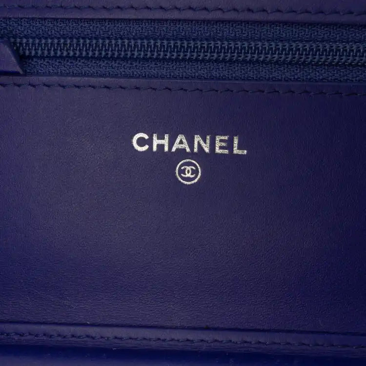 Chanel CC Patent Caviar Wallet On Chain