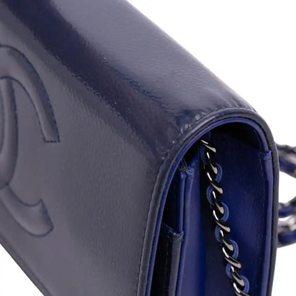 Chanel CC Patent Caviar Wallet On Chain