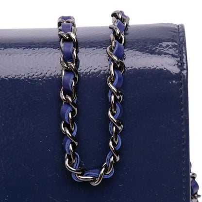 Chanel CC Patent Caviar Wallet On Chain