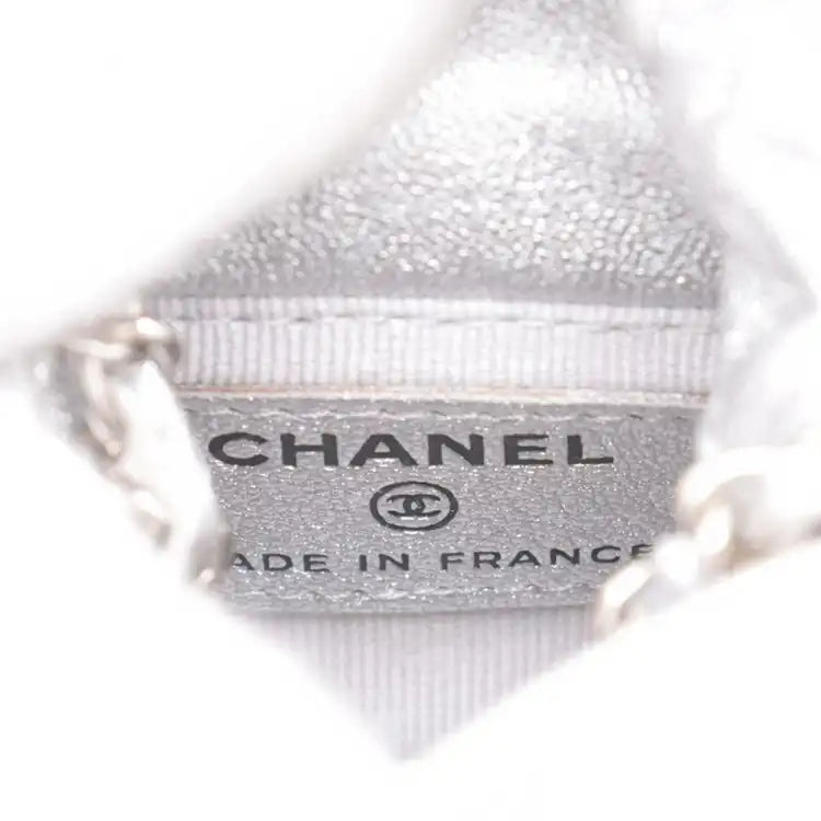 Chanel Mini Quilted Metallic Caviar Drawstring Bucket Bag