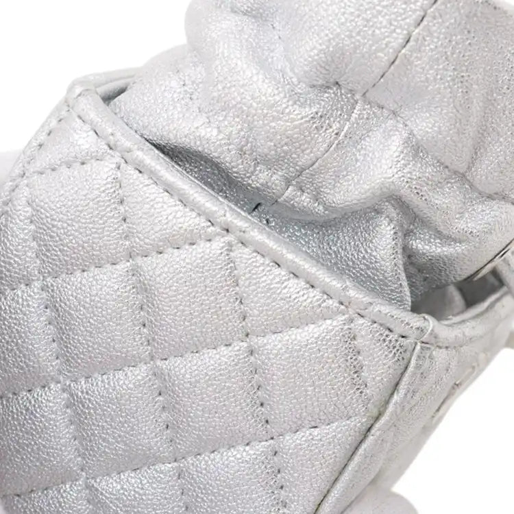 Chanel Mini Quilted Metallic Caviar Drawstring Bucket Bag