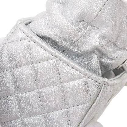 Chanel Mini Quilted Metallic Caviar Drawstring Bucket Bag