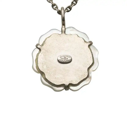 Chanel Resin Shell Camellia Pendant Necklace