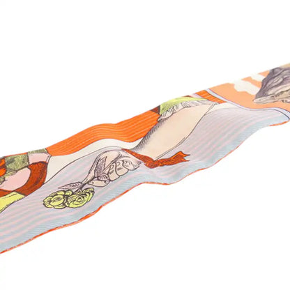 Hermès Grand Theatre Nouveau Silk Twilly Scarf