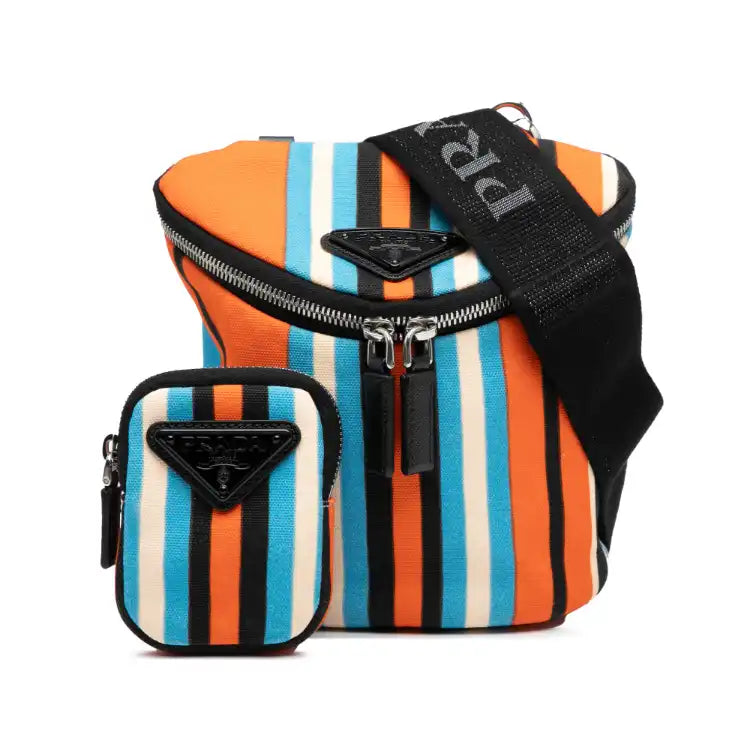 Prada Canvas Canapa Baiadera Crossbody