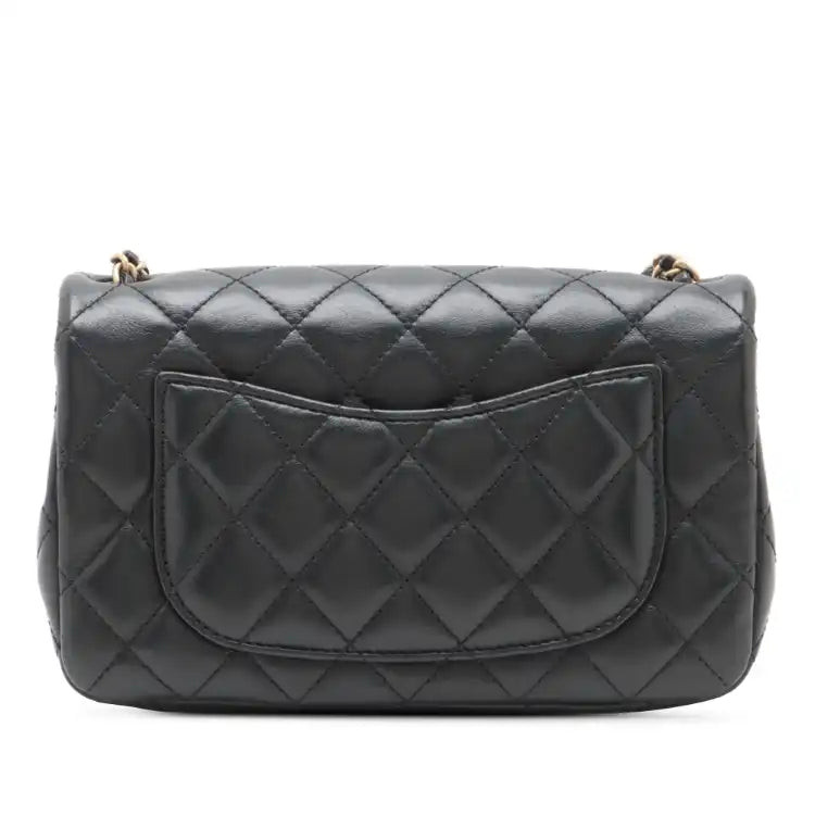 Chanel Mini Rectangular Classic Lambskin Romance Single Flap