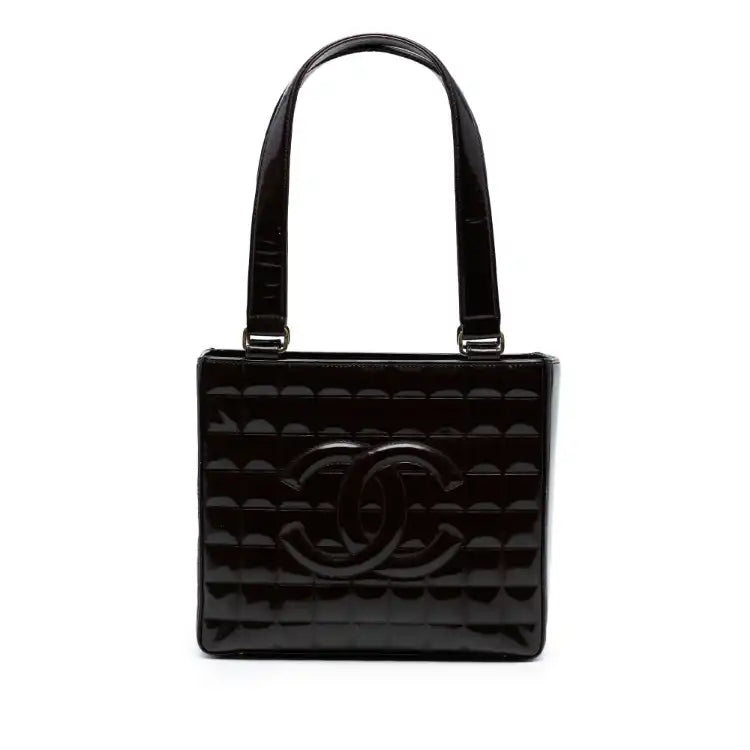 Chanel CC Chocolate Bar Patent Shoulder Bag