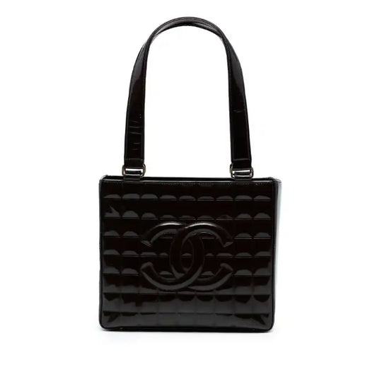 Chanel CC Chocolate Bar Patent Shoulder Bag