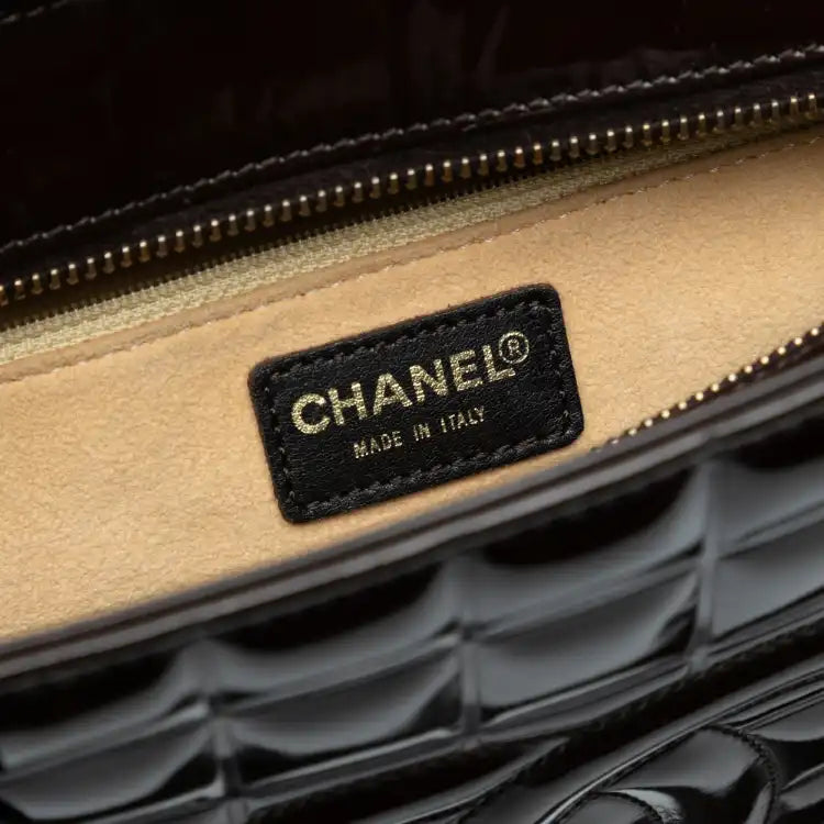 Chanel CC Chocolate Bar Patent Shoulder Bag