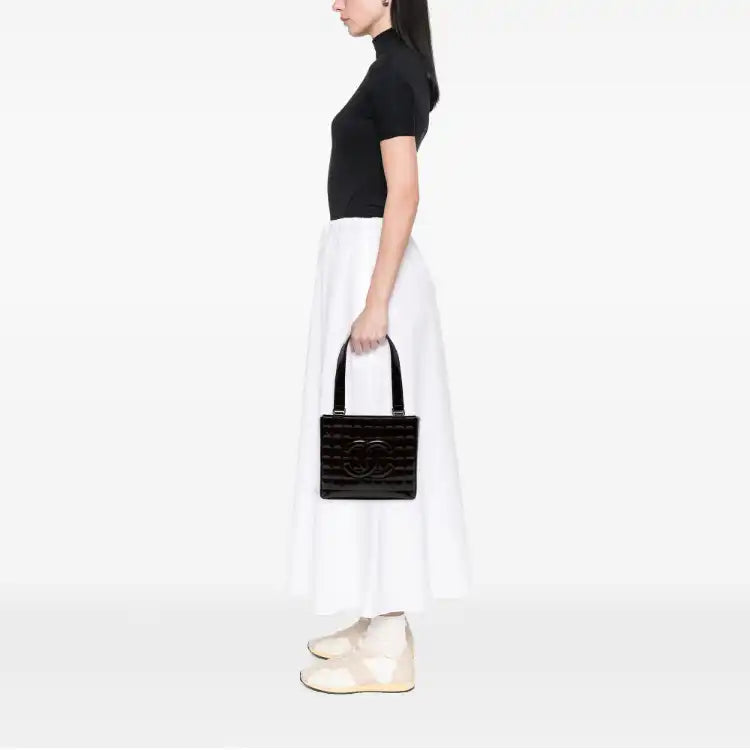 Chanel CC Chocolate Bar Patent Shoulder Bag