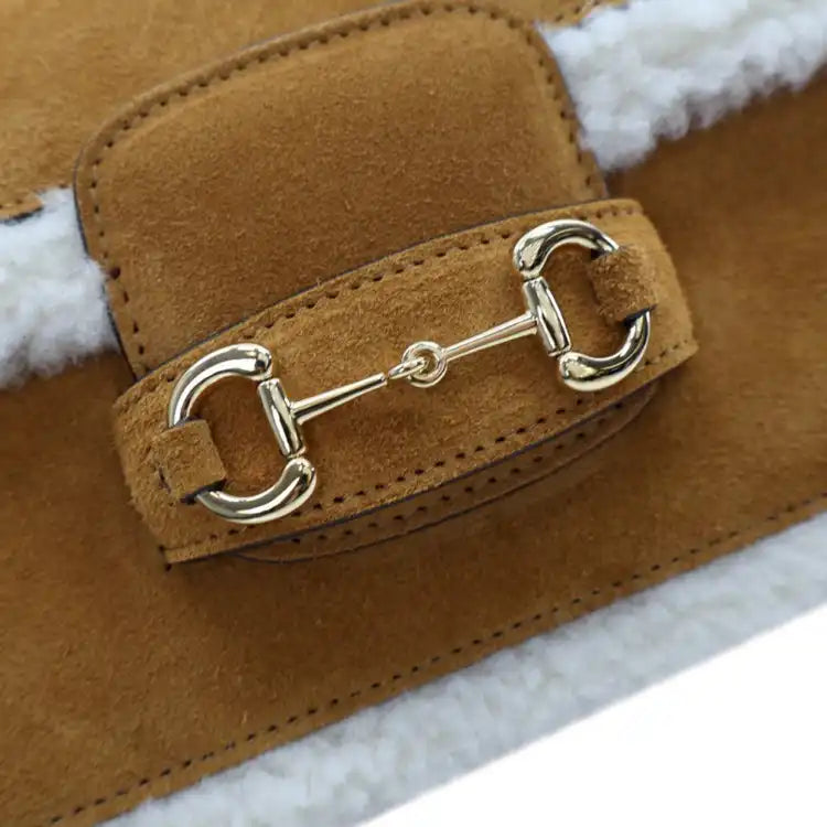 Gucci Mini Shearling Suede 1955 Horsebit Handbag