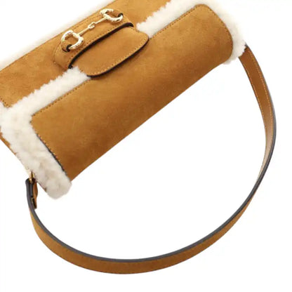Gucci Mini Shearling Suede 1955 Horsebit Handbag