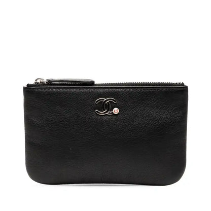 Chanel CC Grained Calfskin Zip Pouch