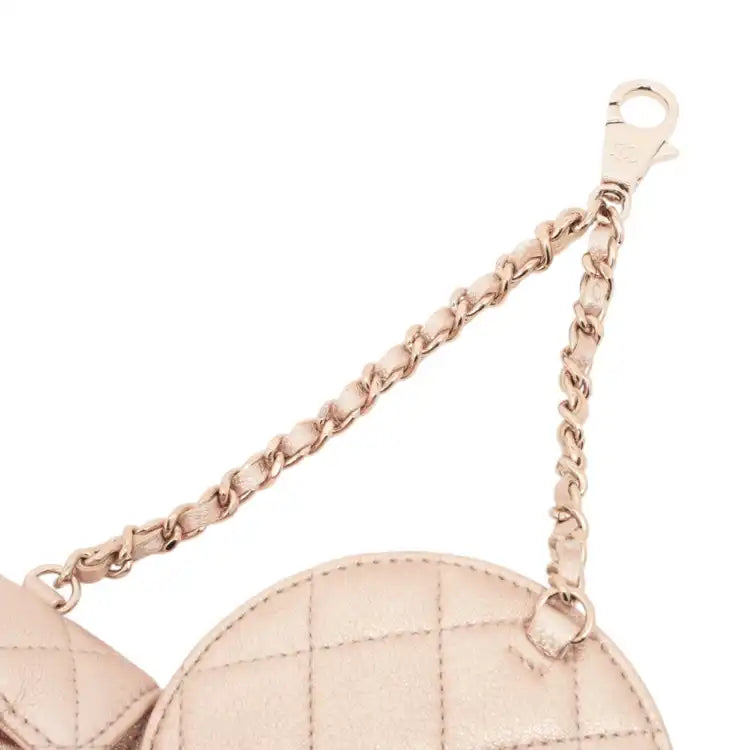 Chanel CC Quilted Metallic Lambskin Coin Pouch and AirPods Pro Case