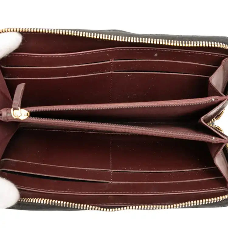 Chanel CC Quilted Caviar Zip Around Long Wallet