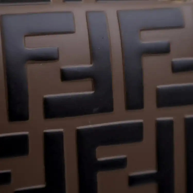 Fendi Medium FF 1974 Embossed Leather Kan U Top Handle Bag