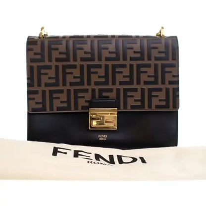 Fendi Medium FF 1974 Embossed Leather Kan U Top Handle Bag