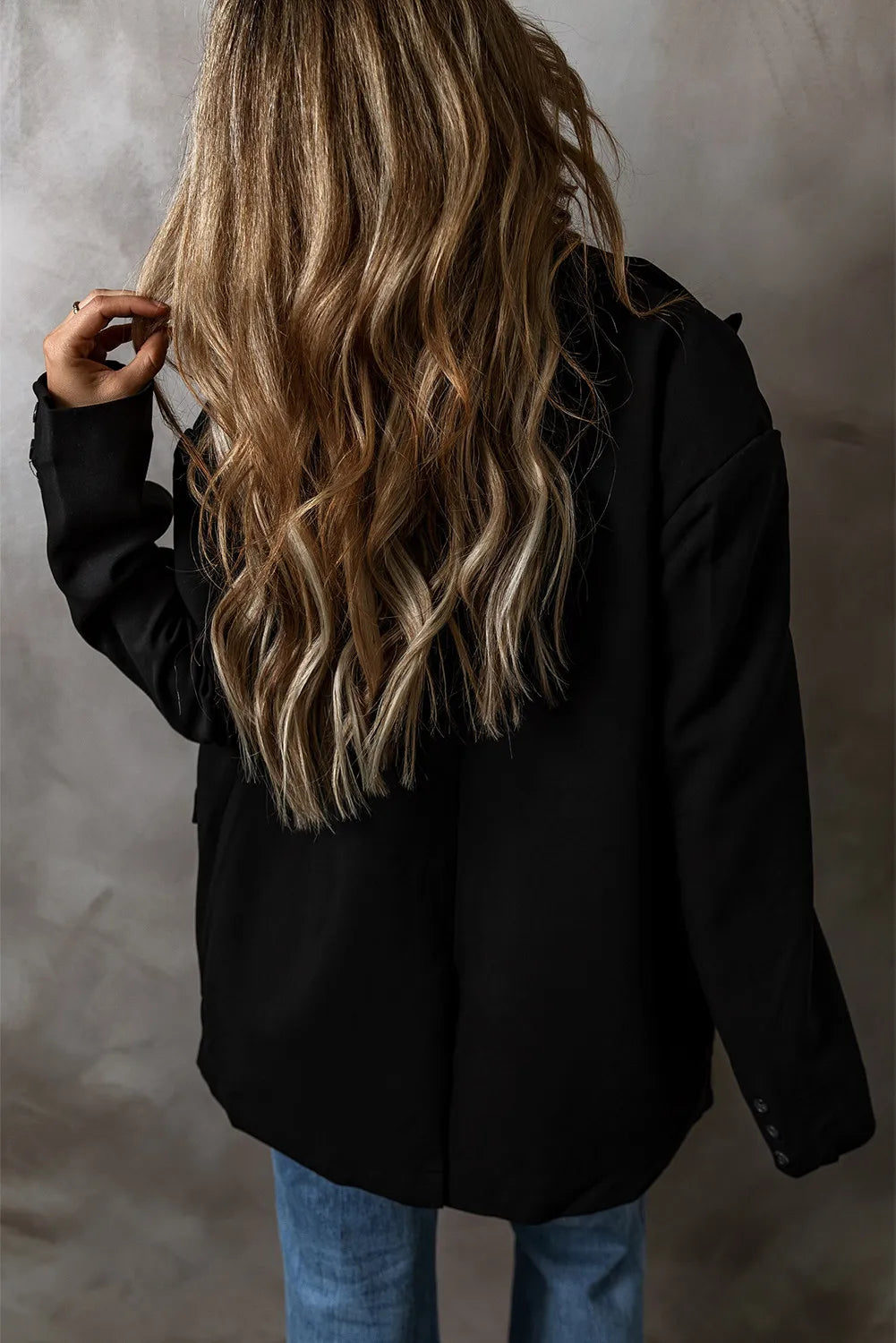 She Wears Glory “Seated in Strength” Button-Up Blazer - She Wears Glory Beverly Hills