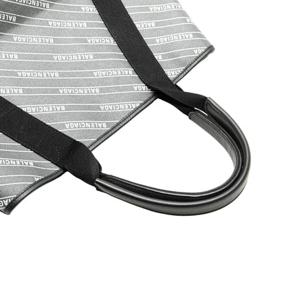 Balenciaga Coated Canvas Logo Navy Cabas Tote S